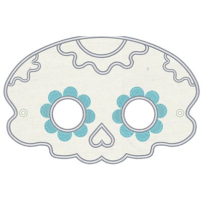 Matriz de matriz Matriz De Bordado Máscara Caveirinha Mexicana Grande